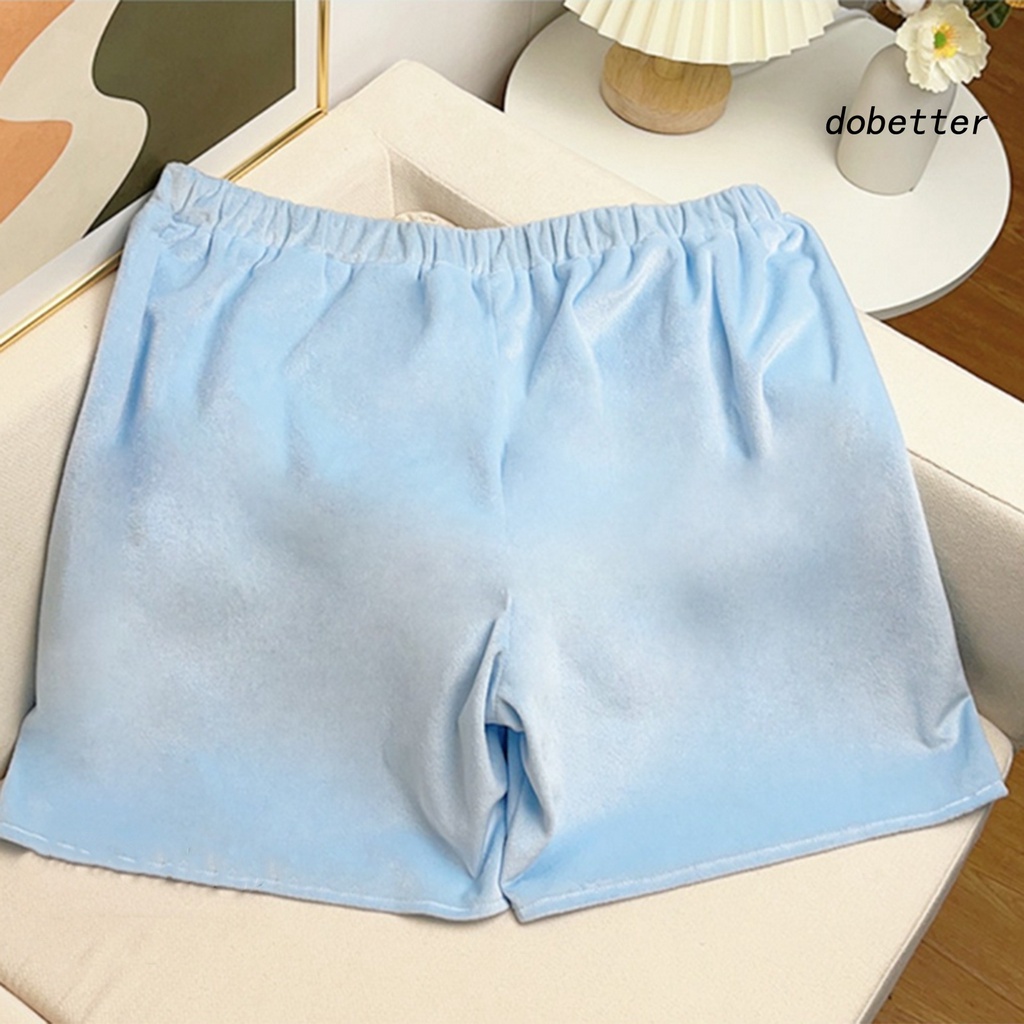 Quần Đùi Ngủ Dáng Rộng Lưng Thun Bằng Vải Bông In Hình Voi Hoạt Hình 3D Đáng Yêu Mặc Ở Nhà Mùa Hè Cho Nam Và Nữ