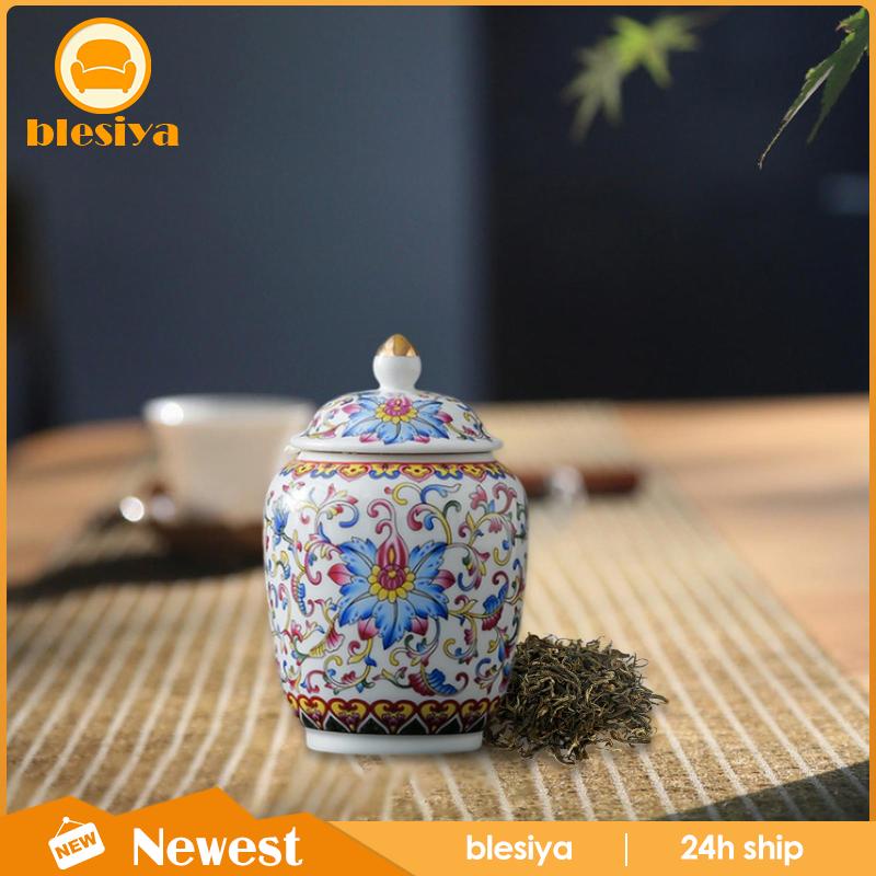 Hộp Đựng Trà Bằng Sứ Tráng Men Phong Cách Trung Hoa