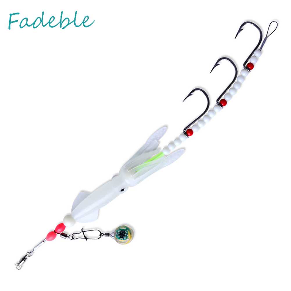 Mồi Giả Câu Cá Hình Bạch Tuộc 3 Móc Câu