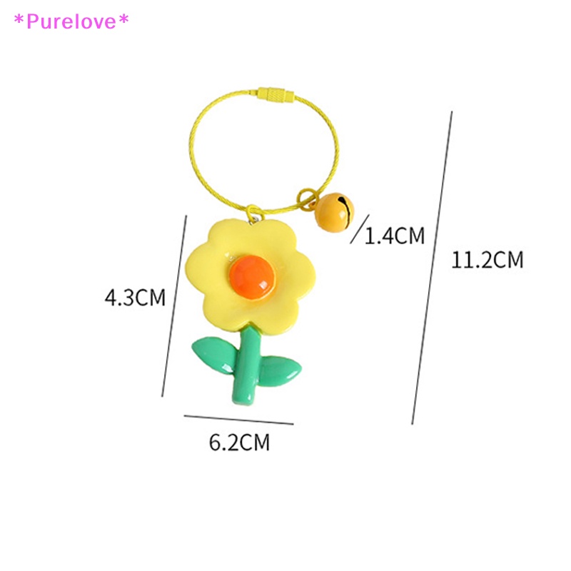 Móc Chìa Khóa / Túi Xách Hình Hoa Nhiều Màu Sắc Phong Cách Hàn Quốc Dành Cho Nữ Mới