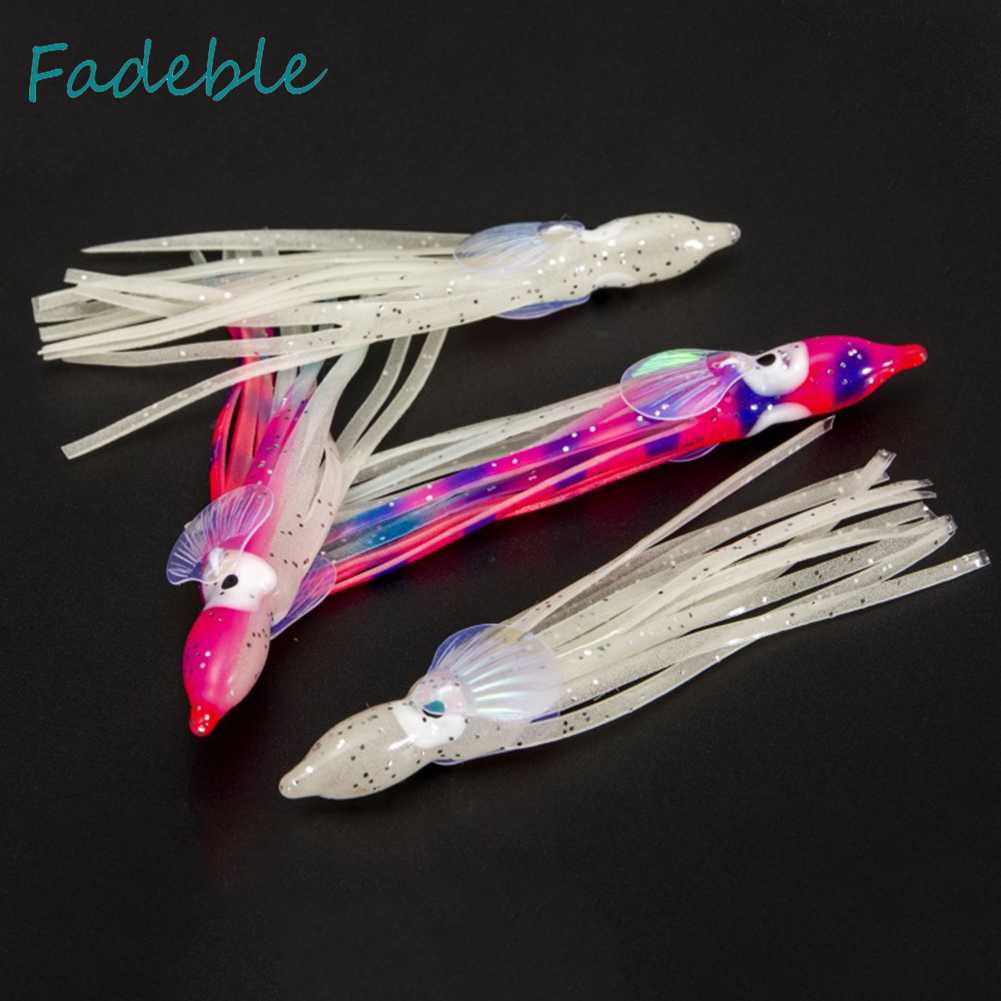 Bộ 10 Mồi Câu Giả Hình Bạch Tuộc Mềm 5cm 6cm 10cm