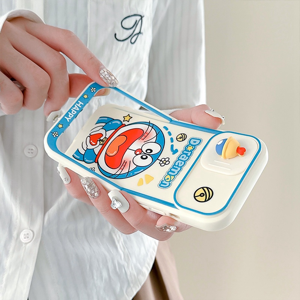 Ốp Điện Thoại TPU Dẻo Họa Tiết Hoạt Hình Doremon 3D Dễ Thương Chống Trầy Cho iphone 11 14PM 13 12 Pro Max