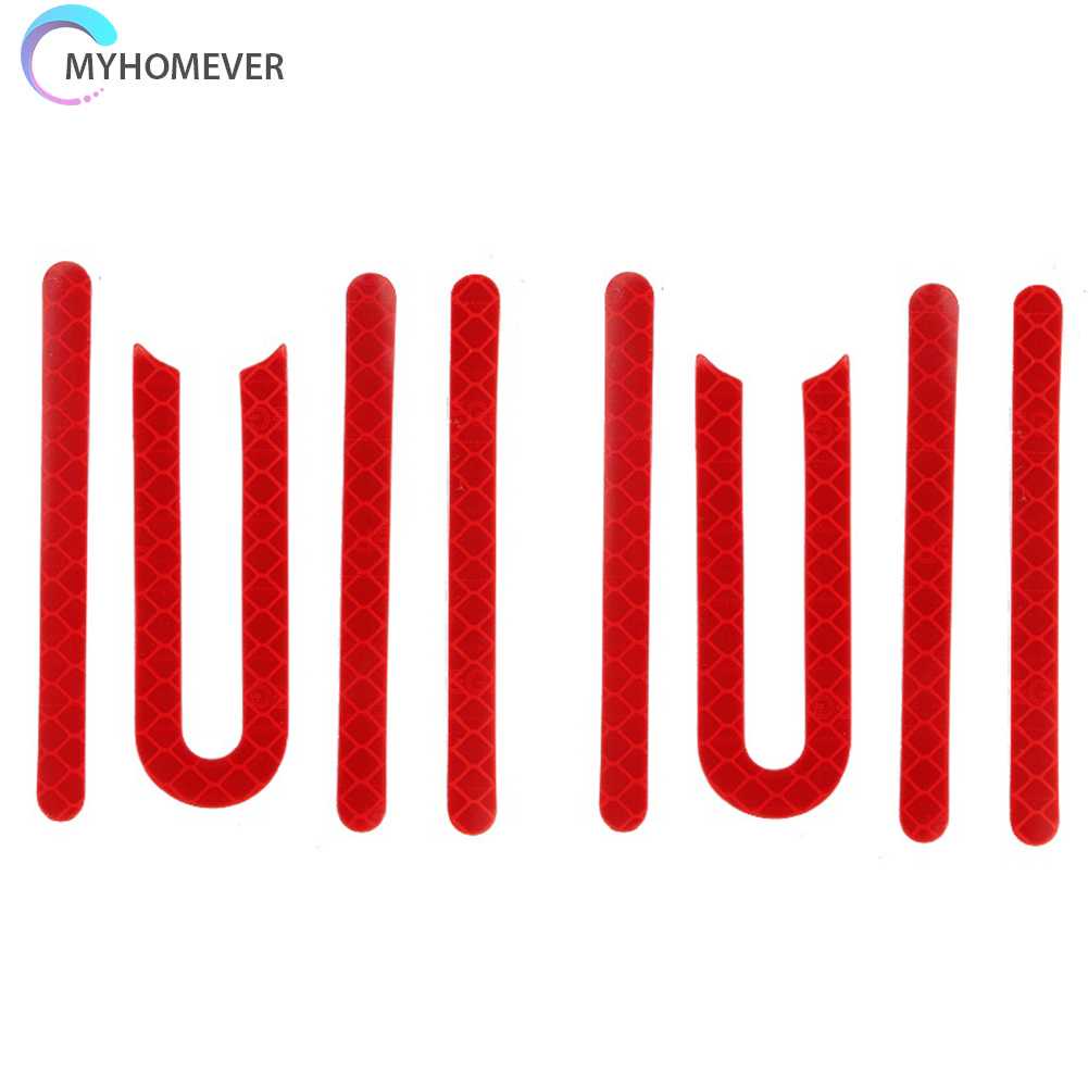 Bộ 2 Miếng Dán Phản Quang Cảnh Báo Bằng PVC Màu Đỏ Cho Xe Điện M365