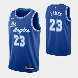 Nam Los Angeles Lakers #23 Lebron James Blue Hardwood Classics Swingman 2021 Jersey