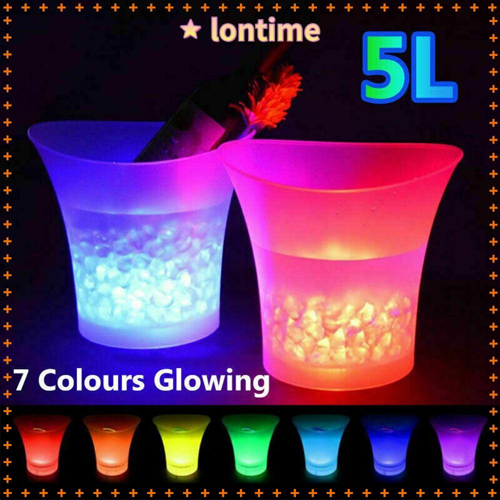 Xô Đá Giữ Lạnh Đồ Uống Có Đèn LED Mới 5L