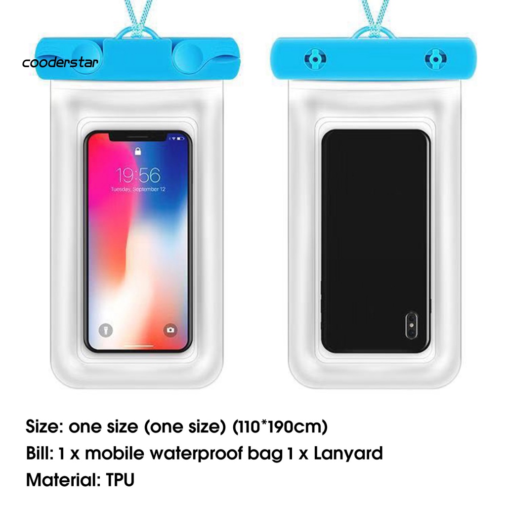 Túi Đựng Điện Thoại Bơm Hơi Chống Nước Trọng Lượng Nhẹ Dùng Khi Đi Bơi