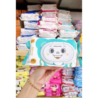 Combo 5 KHĂN GIẤY ƯỚT BABY WIPES 325GRAM giấy ướt wipes hình gấu 325g không mùi