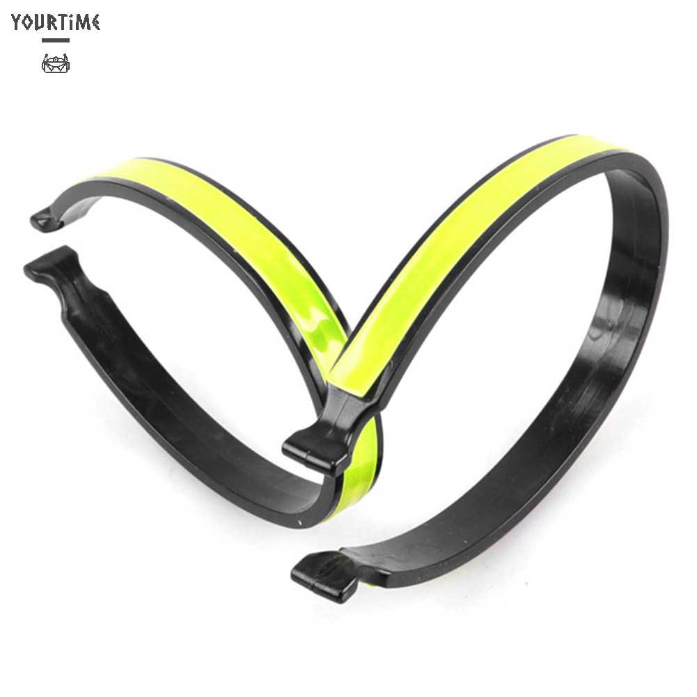 2 Dây Đai Phản Quang Đeo Mắt Cá Chân Có Thể Điều Chỉnh Cho Đạp Xe Ban Đêm