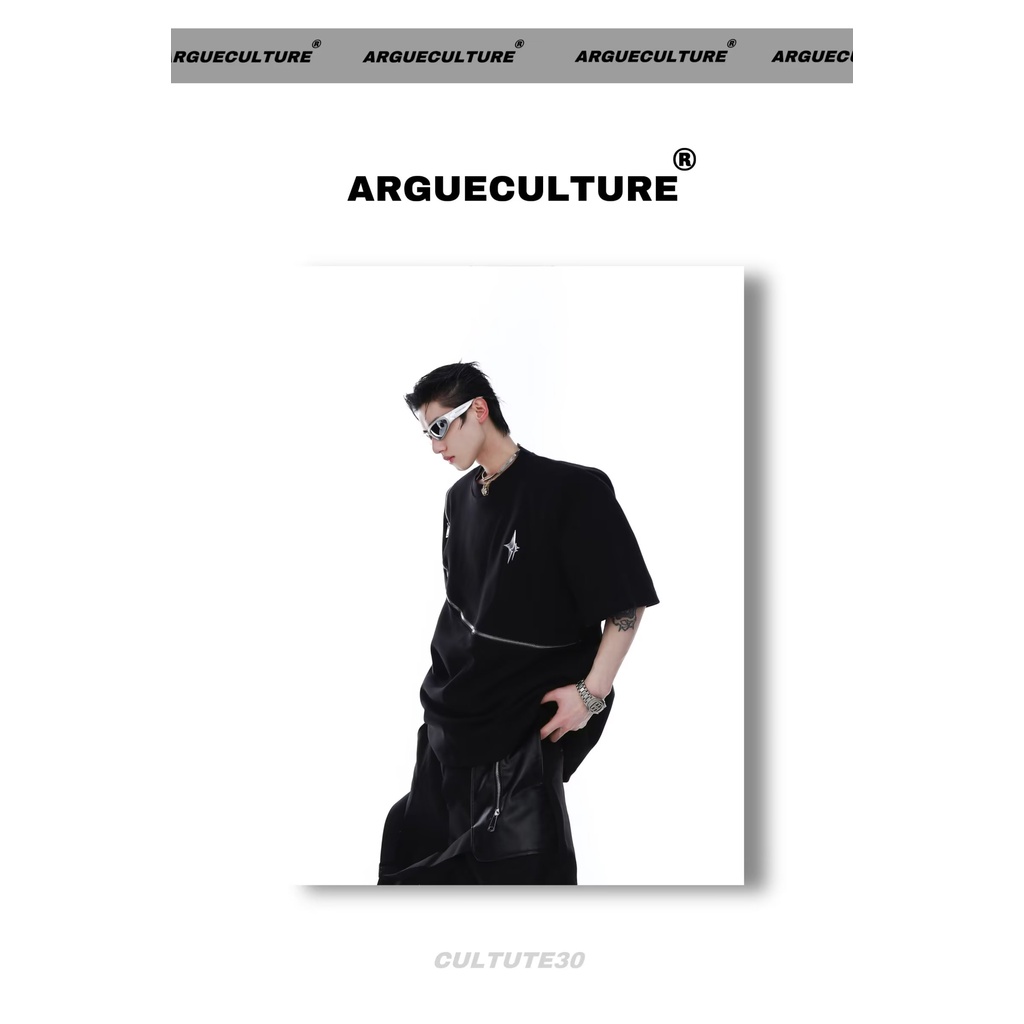 Áo Thun Cotton Nguyên Chất Tay Ngắn Cổ Tròn Khóa Kéo In Ba Chiều Thời Trang Mùa Hè Cho Nam