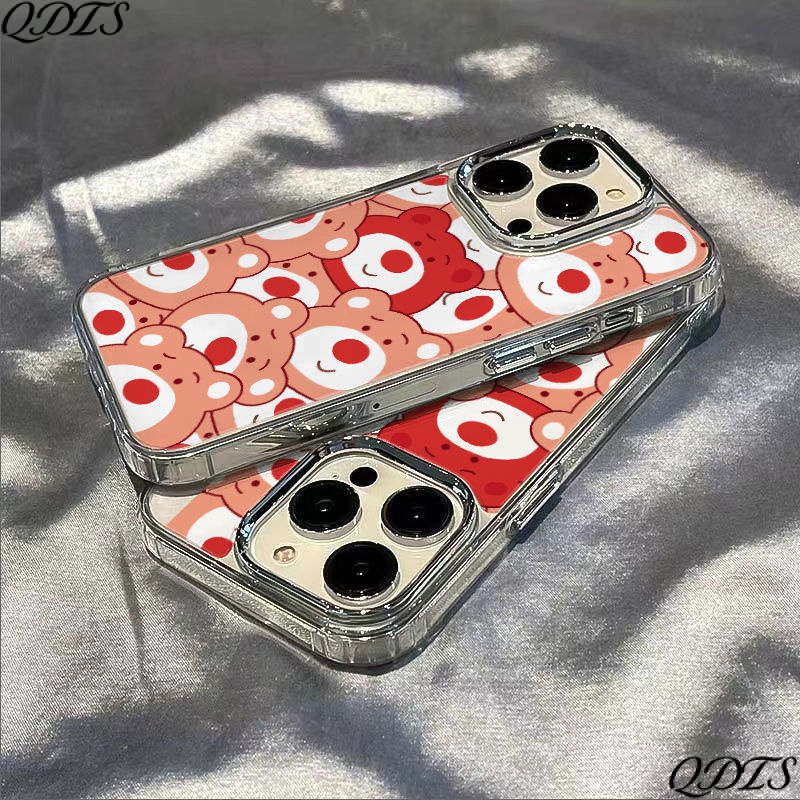 ✅Ốp Điện Thoại Dẻo Họa Tiết Gấu &amp; Dâu Tây Dễ Thương Chống Sốc Cho iPhone12max 8pl 14pro 7 13In 11