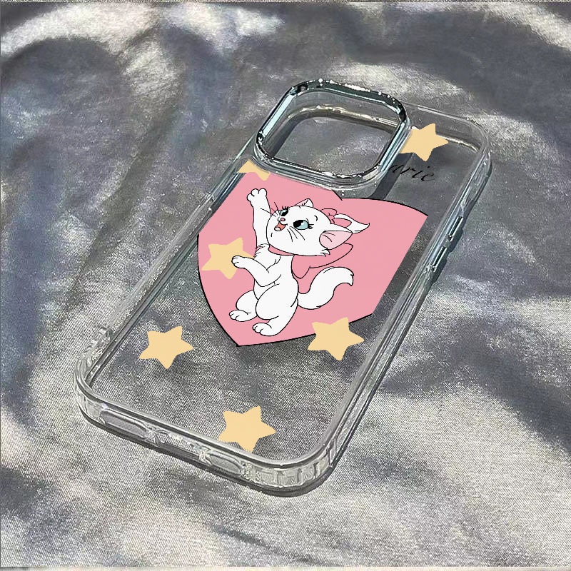 ✅Ốp Điện Thoại Dẻo Họa Tiết Trái Tim &amp; Chú Mèo Dễ Thương Chống Sốc Cho iPhone12 14pro 8 13 plusmax MA65 711