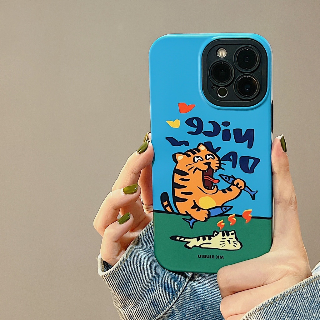 Ốp Điện Thoại imd Cứng Chống Sốc In Hình Hổ Hoạt Hình Dễ Thương Cho iPhone 11 13 12 14 Pro Max