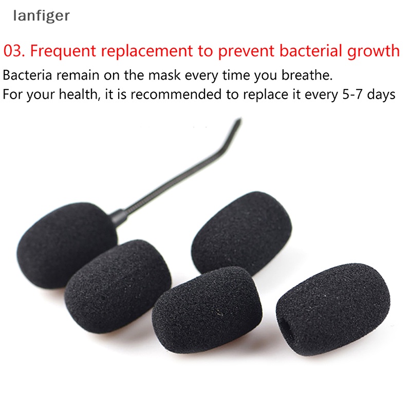 Set 10 Mút Bọc Đầu Micro Màu Đen Thông Dụng