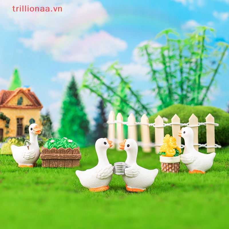 Mô Hình Chú Ngỗng Nhỏ Dùng Trang Trí Sân Vườn / Bàn Làm Việc DIY