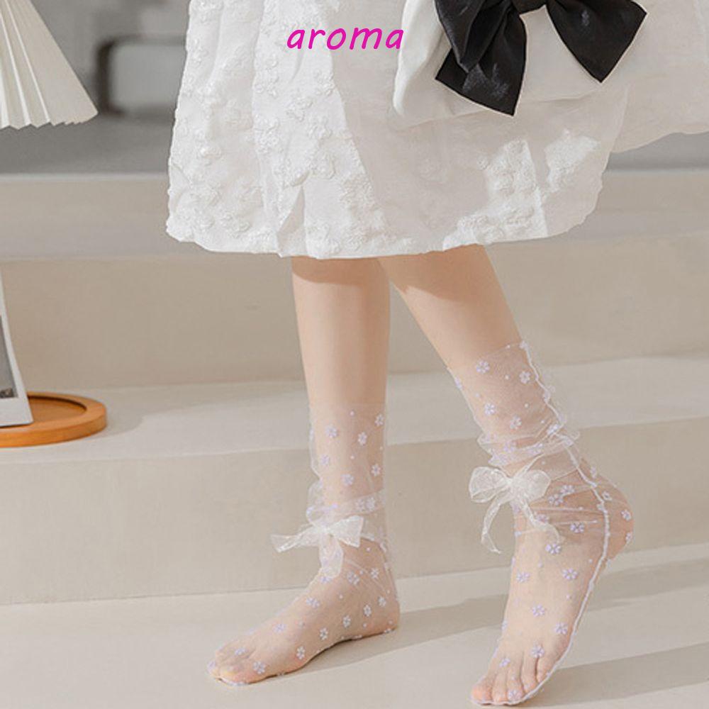 Vớ Lưới Lụa Lolita Nhật Bản Họa Tiết Ngôi Sao Đáng Yêu Cho Nữ