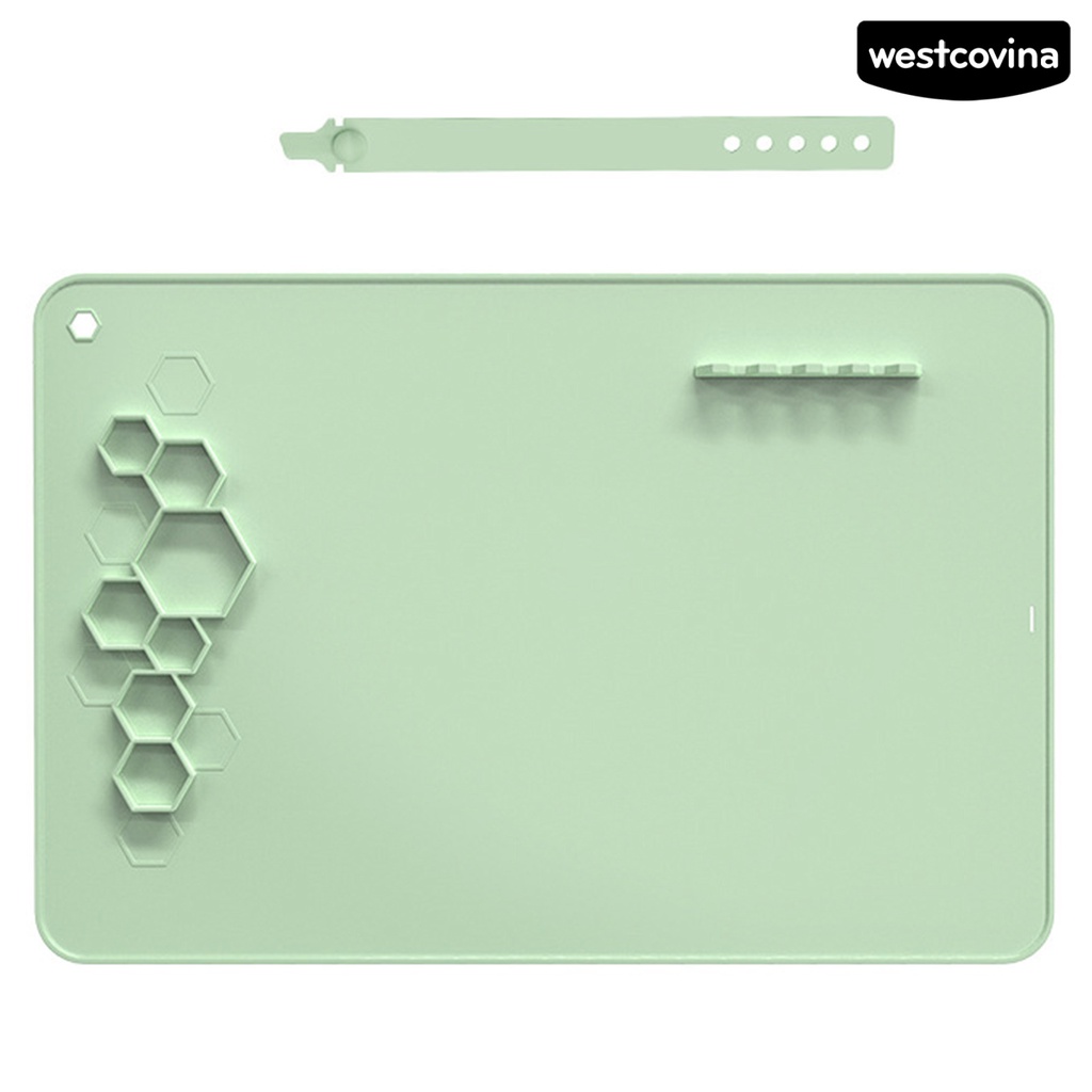 [WSTN]✎Khay Đựng Cọ Vẽ Có Lỗ Treo Chống Nước Không Dính