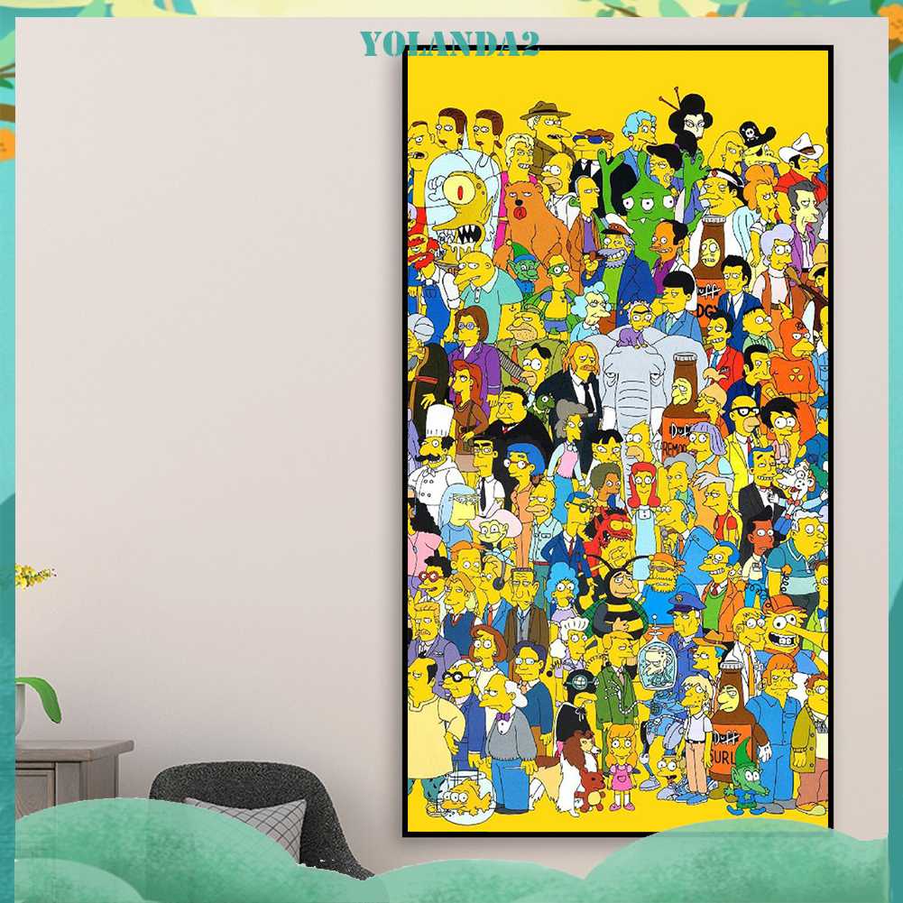 Tranh Đính Đá Kim Cương Toàn Bộ 5D DIY Hình Vẽ Simpsons