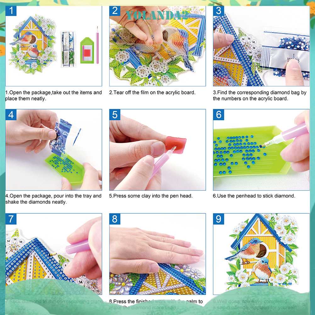 Bộ 10 Mặt Dây Chuyền Kiểu Hoạt Hình Đính Đá Tròn Tự Làm Dễ Thương