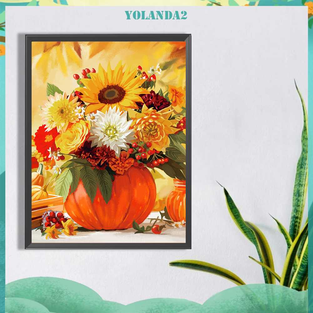 Tranh Đính Đá Kim Cương Toàn Bộ 5D DIY Hình Vẽ Hoa Trang Trí Nhà Cửa