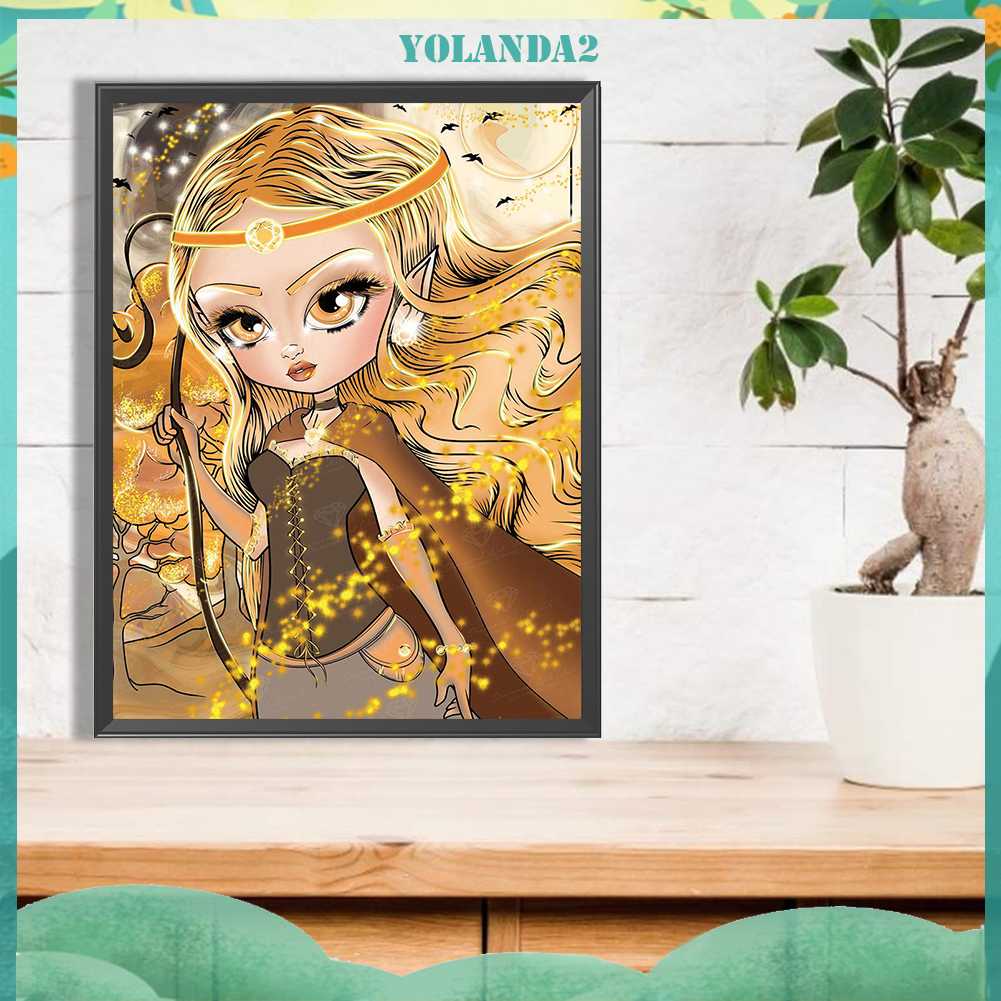 Tranh Đính Đá Kim Cương Toàn Bộ 5D DIY Hình Vẽ Cô Gái Trang Trí Nhà Cửa