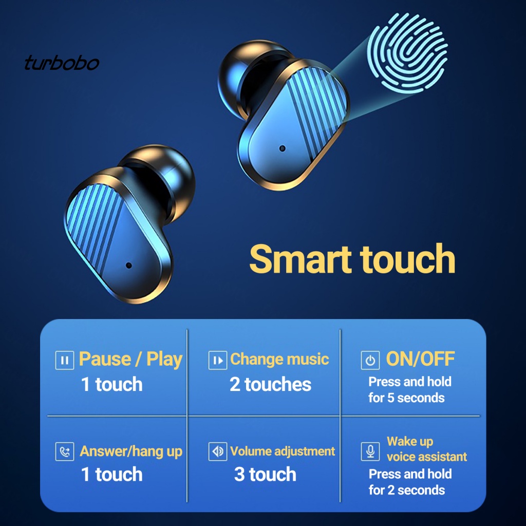 Tai Nghe Nhét Tai Không Dây Bluetooth Đa Năng Màn Hình Cảm Ứng Kỹ Thuật Số Thông Minh Dùng Trong Văn Phòng