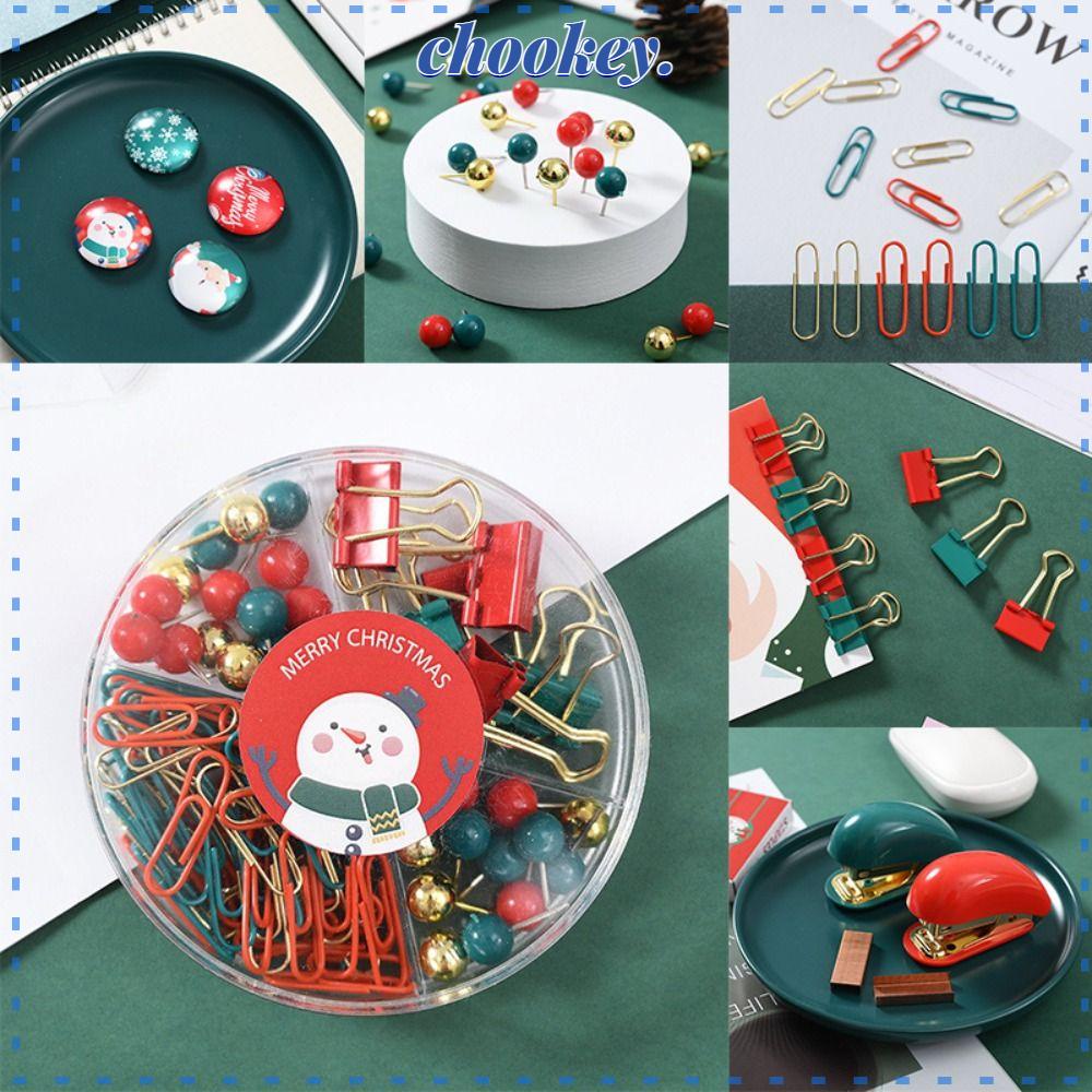 CHOOKEY Bộ Kẹp Giấy Sáng Tạo Theo Phong Cách Giáng Sinh