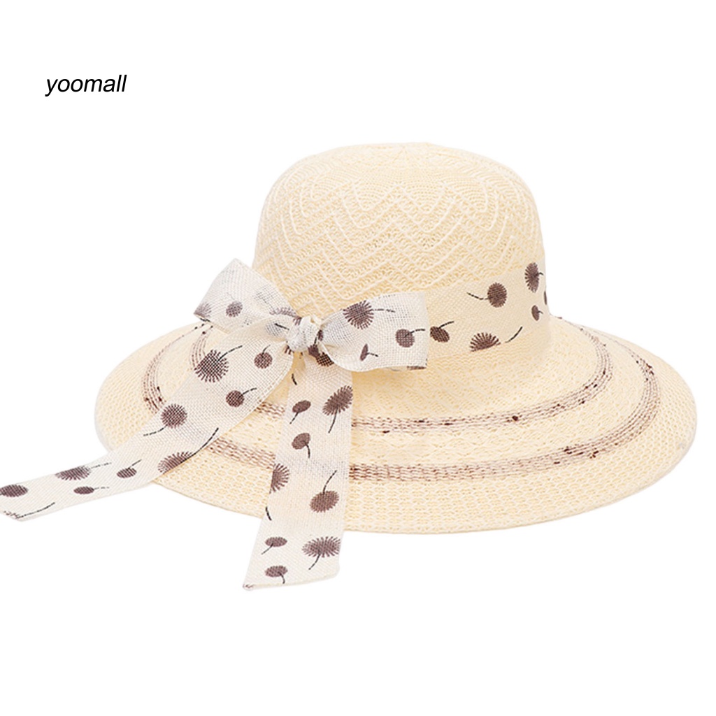 Mũ Rộng Vành Dệt Kim Chống Tia UV Thoáng Khí Thời Trang Đi Biển Mùa Hè Cho Nữ
