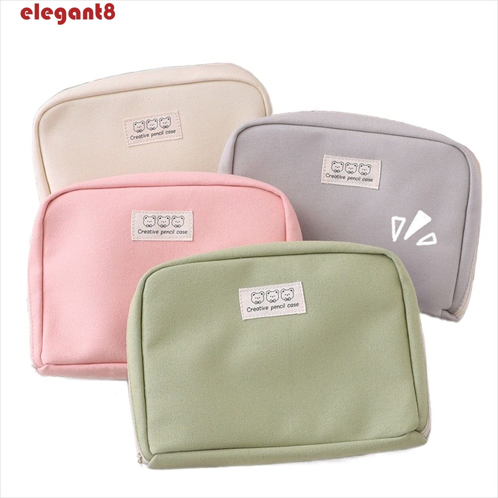 Túi Đựng Bút Chì / Đồ Trang Điểm Nhiều Ngăn Sức Chứa Lớn Thanh Lịch Cho Nữ Sinh