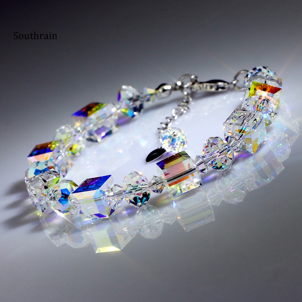 Vòng Đeo Tay Dây Xích Đính Pha Lê Nhân Tạo Dành Cho Nữ