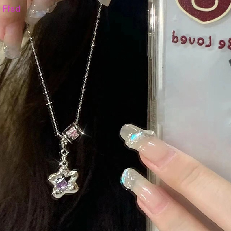 {Ffsd} Vòng cổ Đeo Thắt Lưng Bằng Bạc Sterling Mặt Ngôi Sao Nhỏ Đơn Giản Cá Tính Phong Cách Ins Làm Quà Tặng Trang Sức Cho Nữ