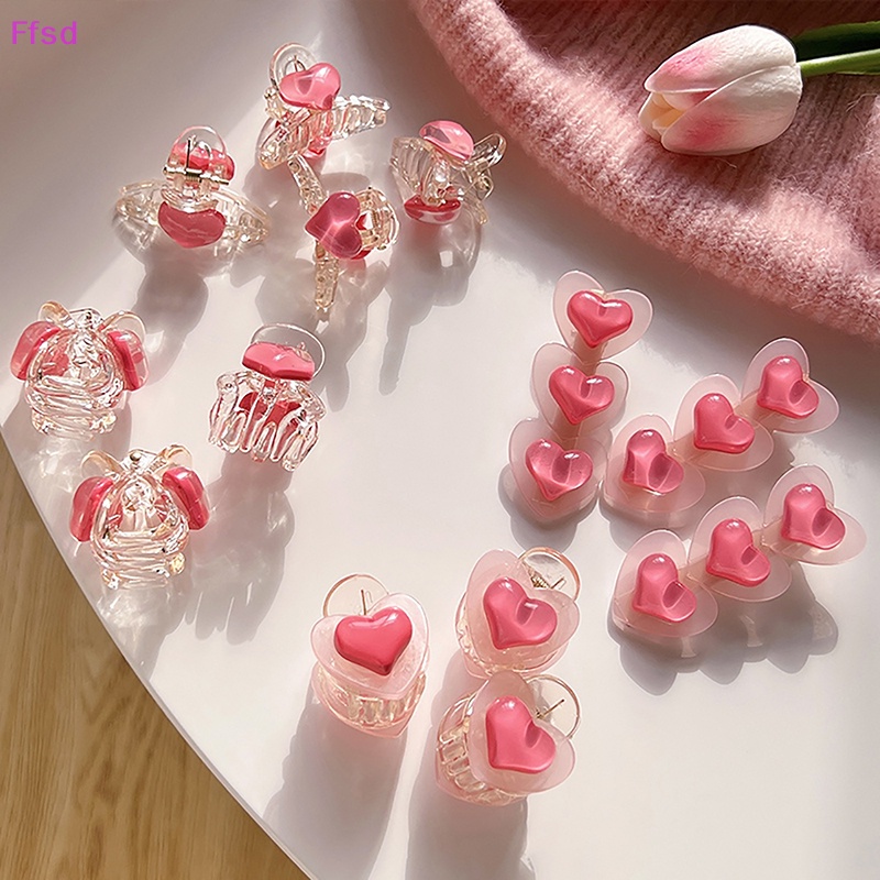 {Ffsd} Một Cặp Kẹp Tóc Mỏ Vịt Màu Hồng Ngọt Ngào Dễ Thương INS Hàn Quốc * Bán Chạy