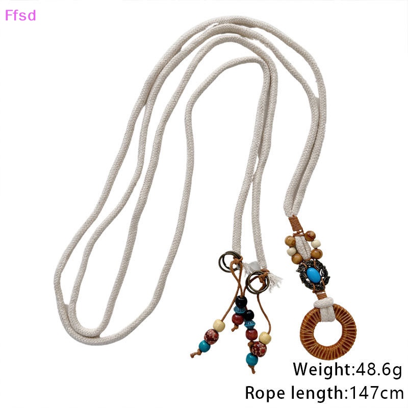 Thắt Lưng Bện Dây Có Khóa Tròn Phong Cách Vintage Cho Nữ