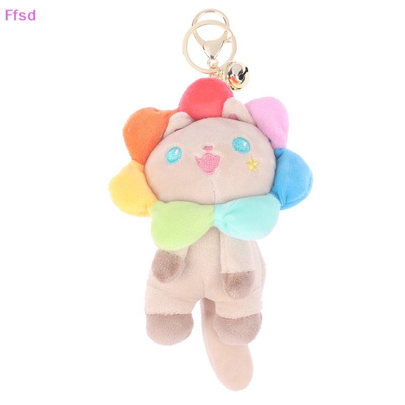 {Ffsd} Móc Khóa Xe Hơi Hình Mèo Đi Mưa Hoa Hướng Dương Bằng Lông Tinh Tế Dễ Thương Cho Nữ *