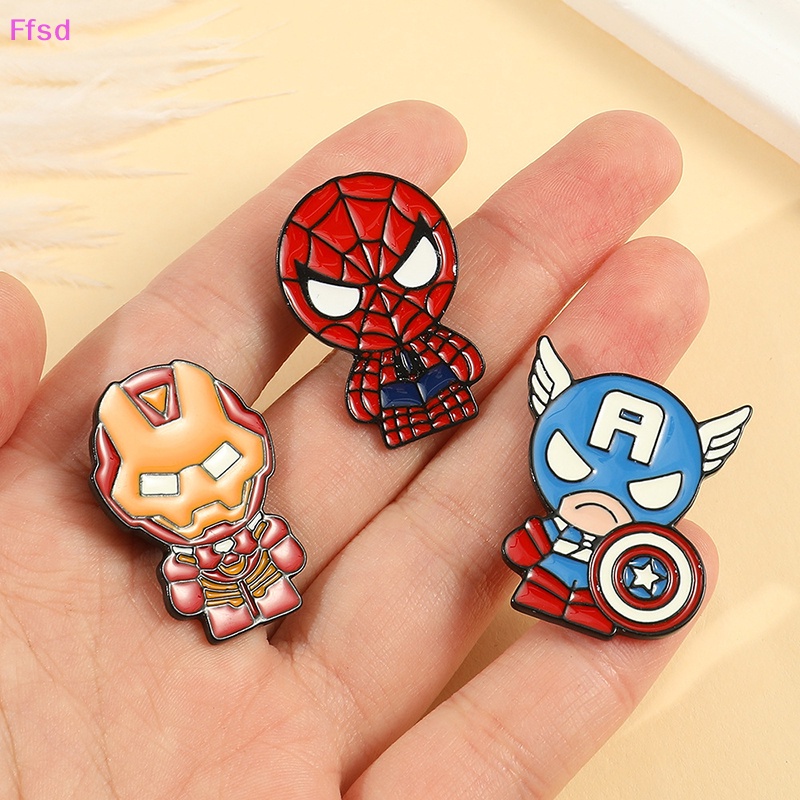 {Ffsd} Huy Hiệu Cài Áo Hình Siêu Anh Hùng Disney Avengers Iron Man Scarlet Phù Thủy Captain America Groot Spiderman * Bán Chạy