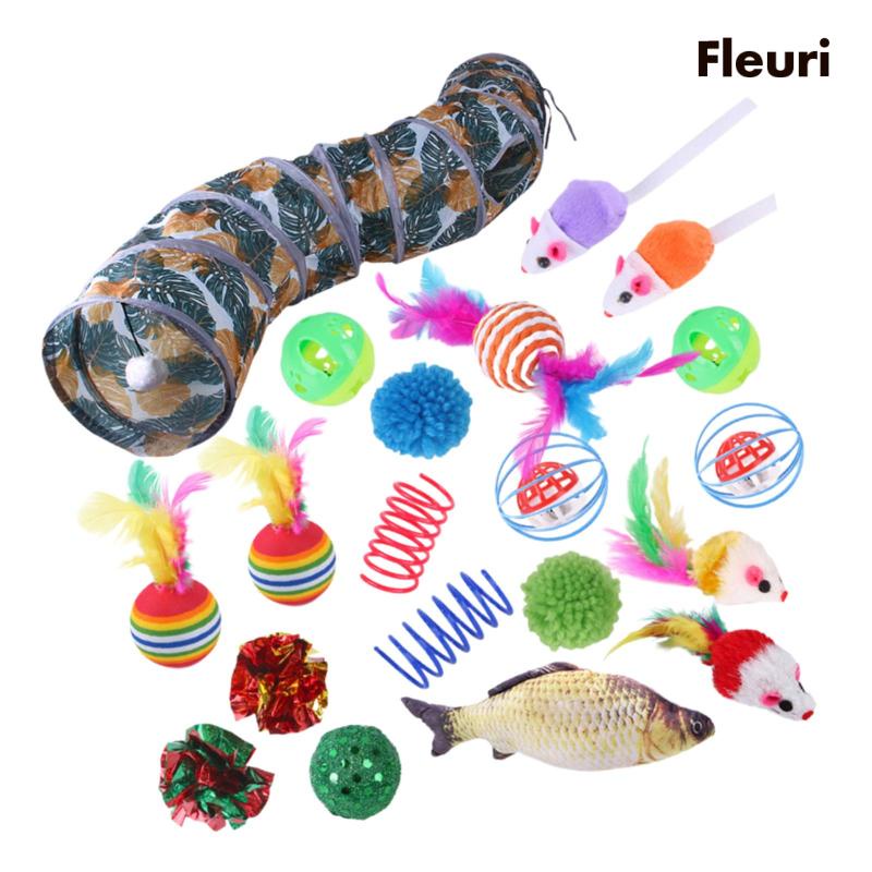 Set 20 Đồ Chơi Đường Hầm Xếp Gọn Dành Cho Mèo Cưng