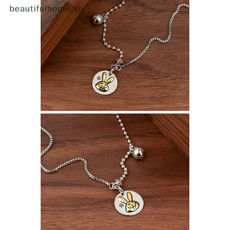 [beautifulhome] Vòng Cổ Choker Mặt Hình Thỏ Dễ Thương Cá Tính Không Đối Xứng Phong Cách Punk Hip Hop Dành Cho Nữ [beauty]