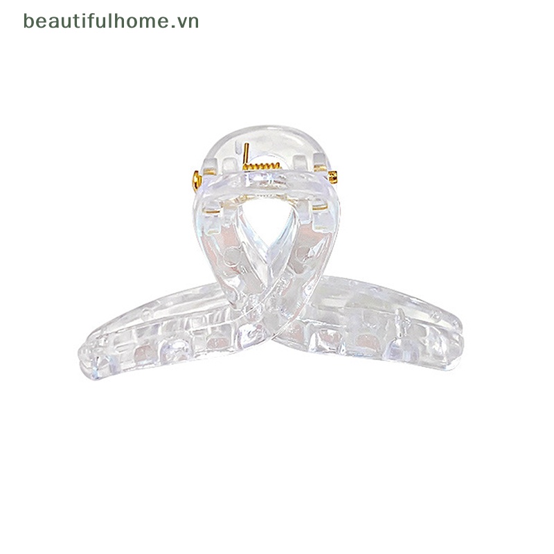 Set 10 Kẹp Tóc Càng Cua Bằng Nhựa Resin Trong Suốt Đơn Giản Thời Trang Cho Nữ