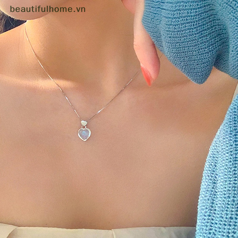 [beautifulhome] Vòng Cổ Choker Mặt Pha Lê Hình Trái Tim Thời Trang Dành Cho Nữ [beauty]