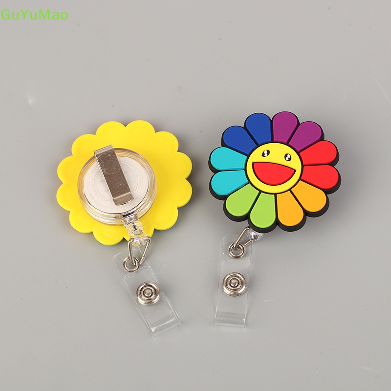 [cxGUYU] Giá Đỡ Thẻ ID / Huy Hiệu Y Tá Bằng Silicon Thu Gọn Được Hình Hoa Nhiều Màu Thời Trang PRTA