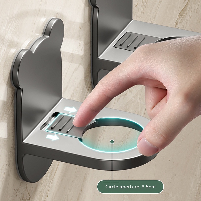 Giá Đỡ Chai Dầu Gội / Sữa Tắm Bằng Kim Loại Gắn Tường Thông Dụng Có Thể Điều Chỉnh