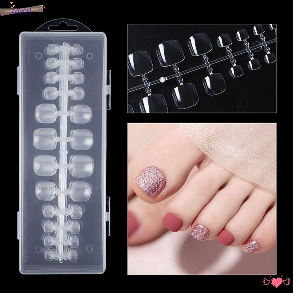 Set 1 / 240 Móng Chân Giả Acrylic Siêu Mỏng Không Đường May