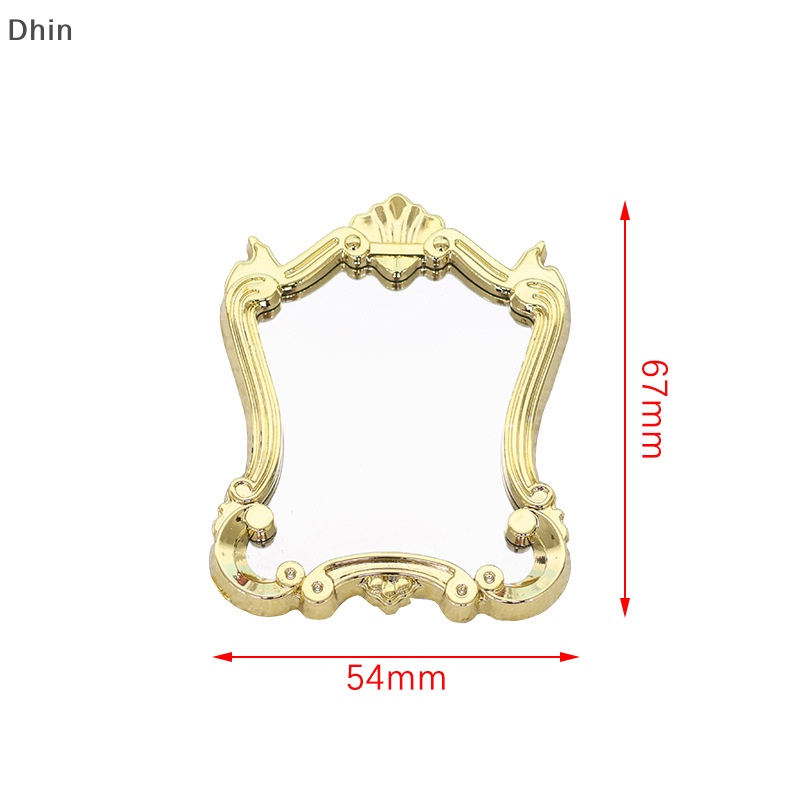 Gương Nội Thất Mini Bằng Nhựa Phong Cách Vintage Trang Trí Nhà Búp Bê Tỉ Lệ 1: 12