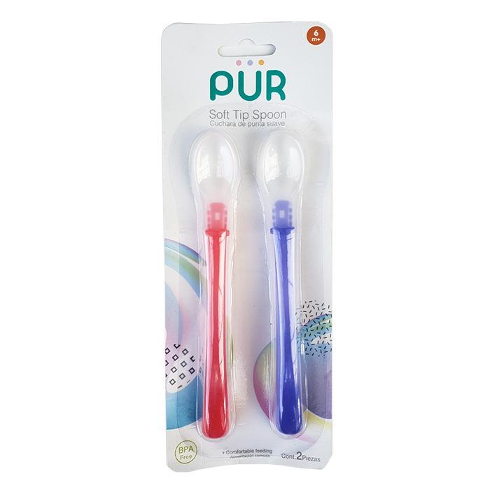 PURE NATURE - BỘ 2 MUỖNG MỀM ĂN DẶM CÁN DÀI PUR