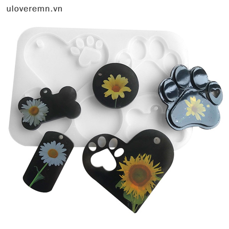 Khuôn Silicone Hình Xương Chó Làm Móc Khóa DIY