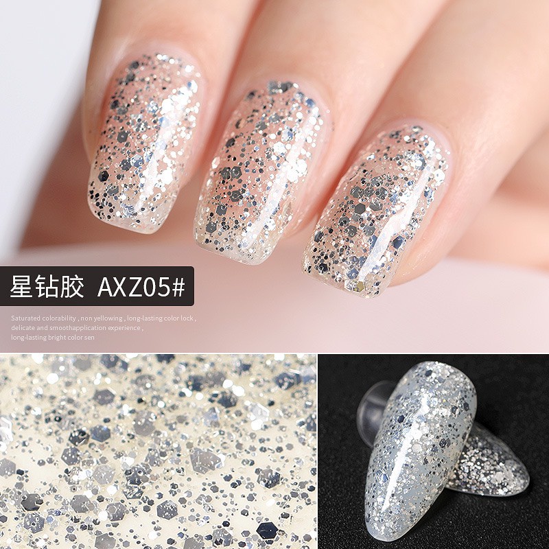 Sơn Gel AS mẫu mới chai đỏ mã AXZ chính hãng sơn móng tay chai 15ml