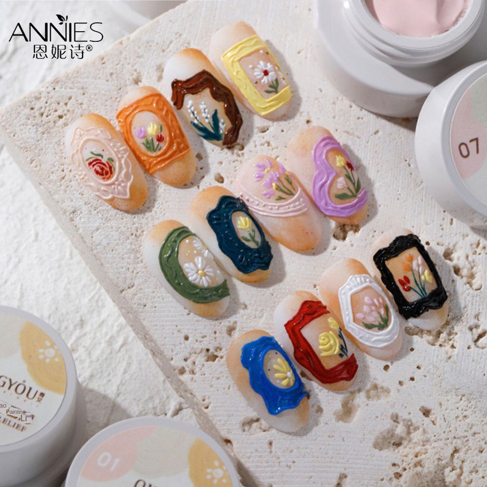 ♕ Qingyou Sơn nổi ba chiều Gel sơn móng tay 3d Đá trong suốt Hổ phách đóng hộp Keo trị liệu bằng ánh sáng Keo dán móng nghệ thuật cho cửa hàng làm móng 8ml 12 kiểu dáng NỘI THẤT