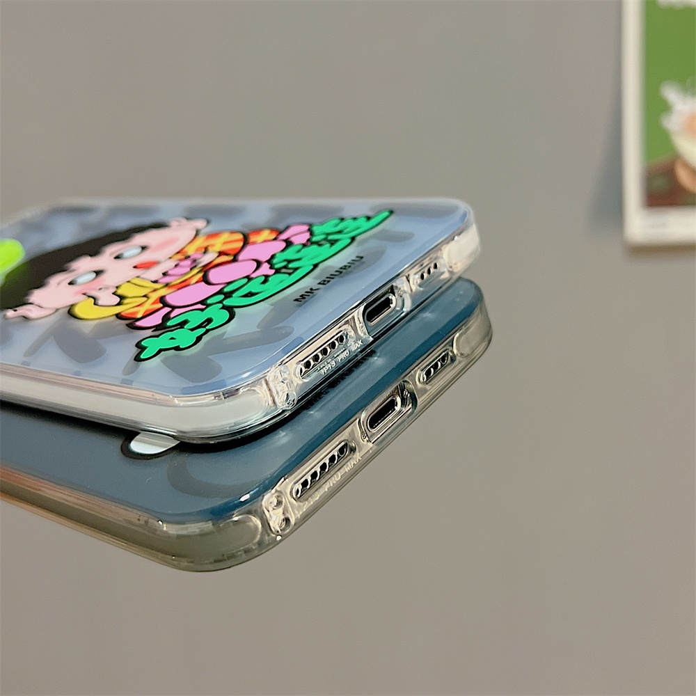 Ốp Điện Thoại Nhựa acrylic Cứng Chống Sốc Hình Cậu Bé Bút Chì Cho iPhone 11 12 13 14 Pro Max 14pro