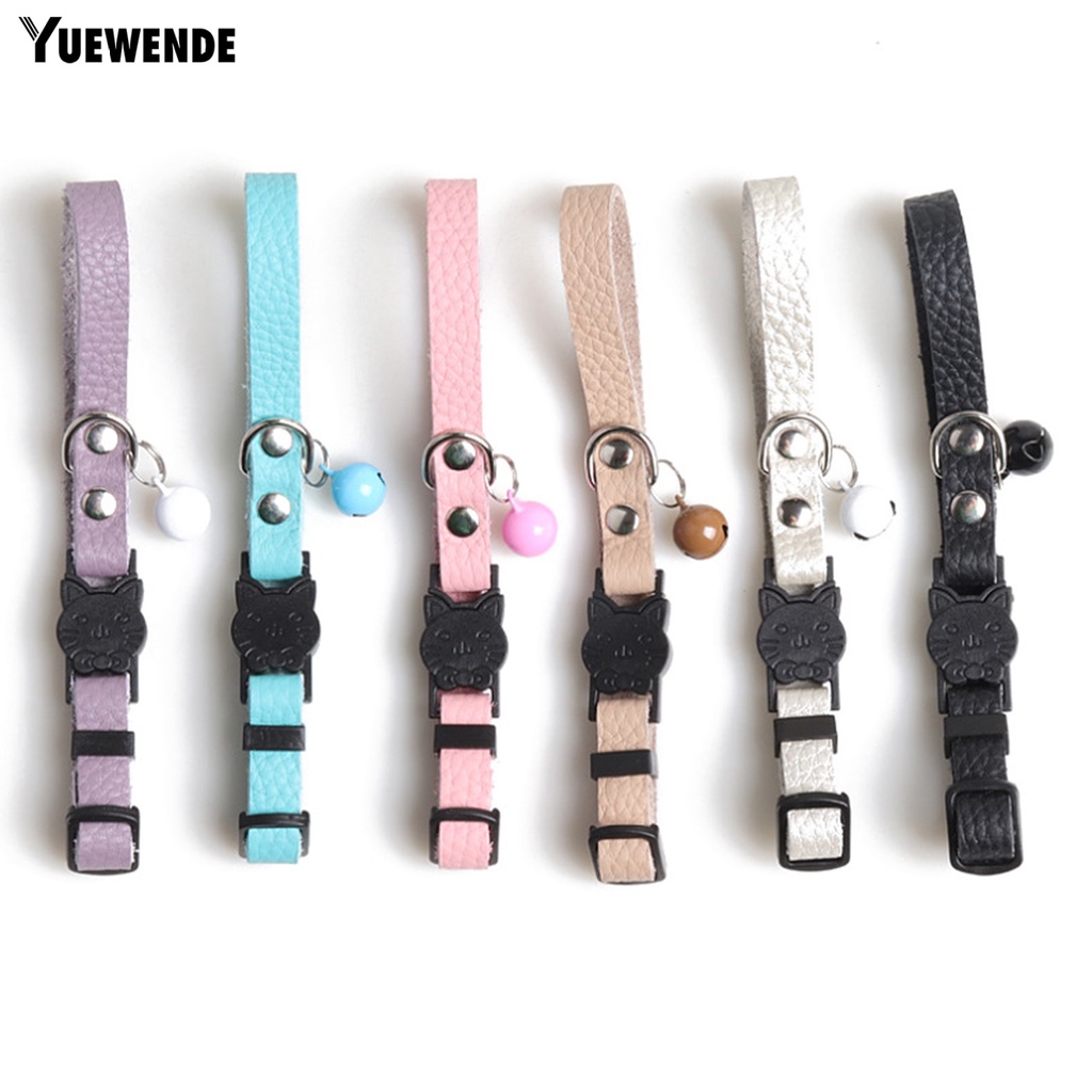 Vòng Cổ Giả Da Chống Cắn Có Thể Điều Chỉnh Gắn Chuông Cho Thú Cưng