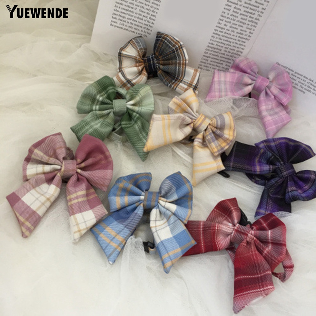 Yq.e Yếm Đeo Cổ In Họa Tiết Hoa Kẻ Sọc Đính Nơ Dễ Thương Cho Thú Cưng