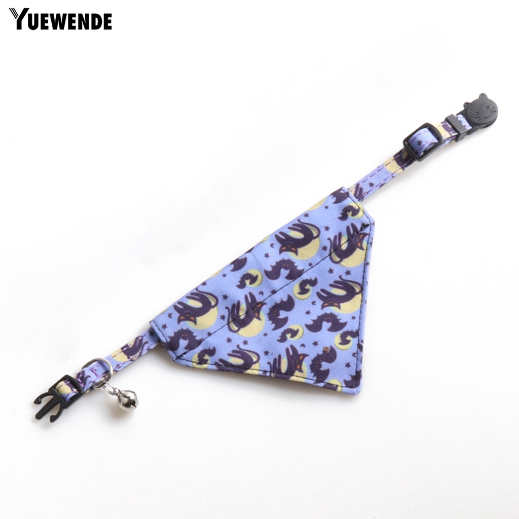 Yq.e Yếm Họa Tiết Bộ Xương Dơi Bí Ngô Có Thể Điều Chỉnh Cho Thú Cưng Chó Mèo Có Chuông Trang Trí Halloween